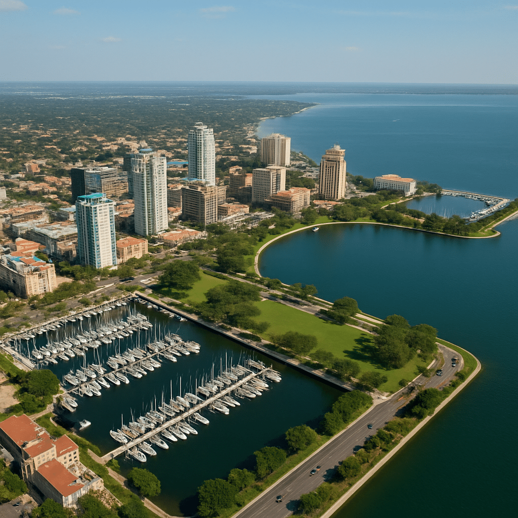 Aerial view of St. Petersburg, Florida