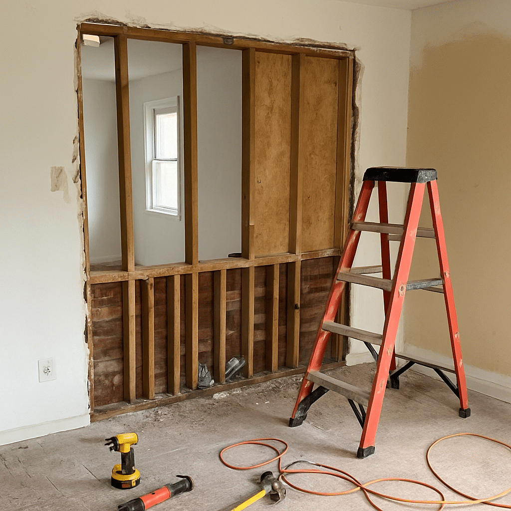 Home renovation project in progress