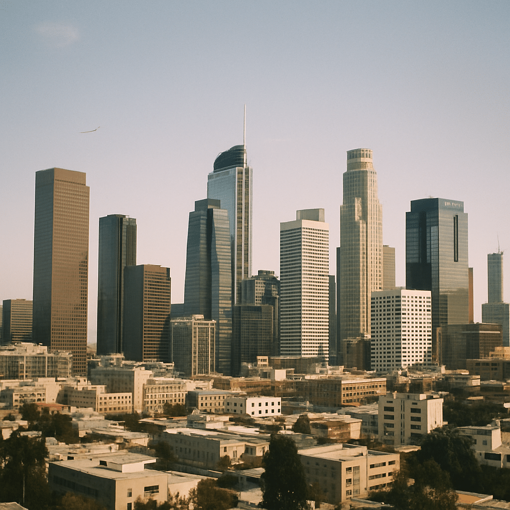 Los Angeles cityscape with modern buildings