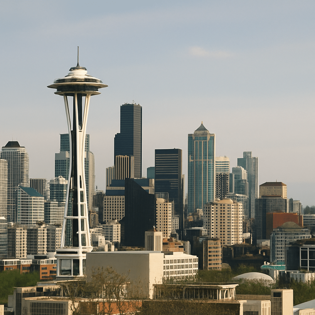 Seattle skyline with modern architecture