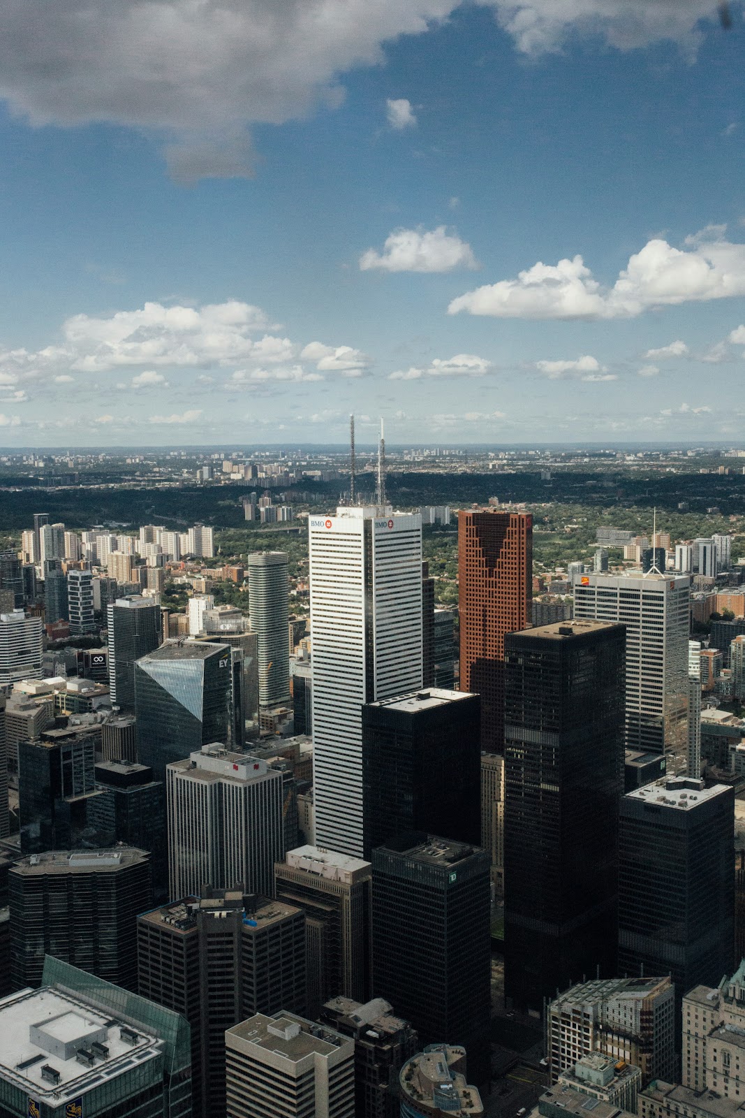 Chicago skyline with construction projects