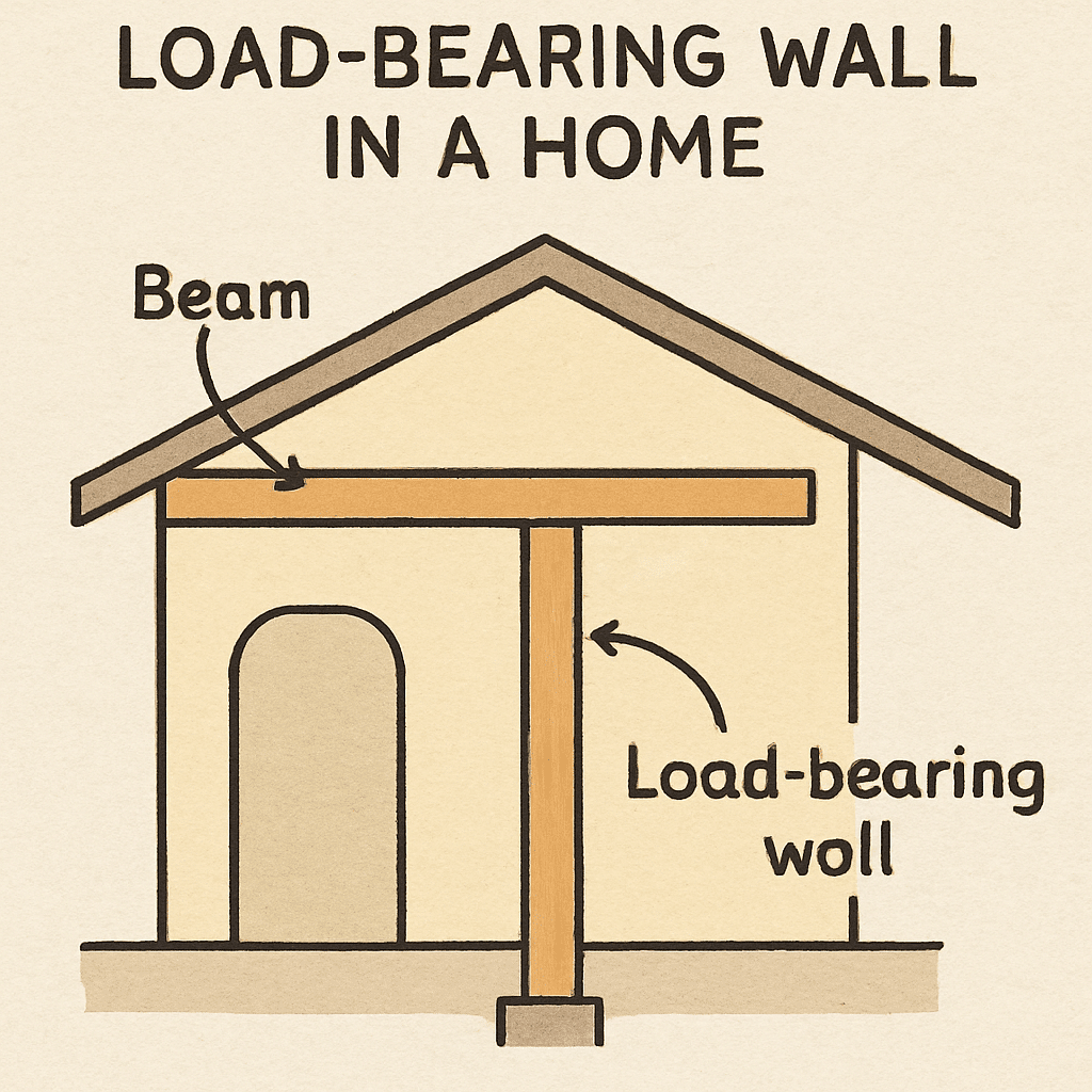 Diagram of a Load-Bearing Wall in a Home